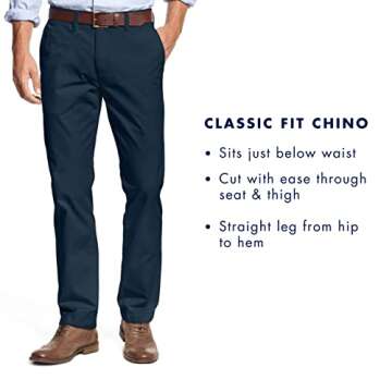 Tommy Hilfiger Men's Big and Tall Classic Fit Stretch Chino Pants, Drizzle R, 44X32