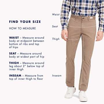 Tommy Hilfiger Men's Big and Tall Classic Fit Stretch Chino Pants, Drizzle R, 44X32