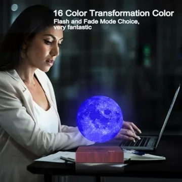 VGAzer Levitating Moon Lamp with Color Modes