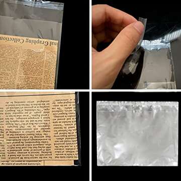 Clear Bags for 11x17 Art Prints, Photos, Acid Free Self Seal 11x17 Print Sleeves, Poster Sleeves 11x17, 50-Pack