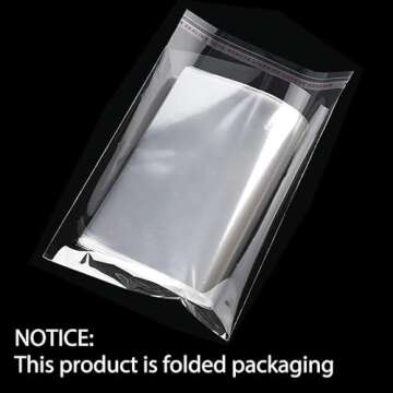 Clear Bags for 11x17 Art Prints, Photos, Acid Free Self Seal 11x17 Print Sleeves, Poster Sleeves 11x17, 50-Pack