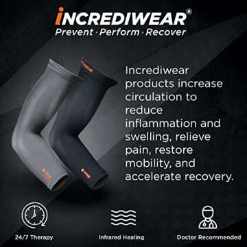 Incrediwear Arm Sleeve – Arm Sleeves for Men and Women to Help with Muscle Pain Relief and Muscle ...