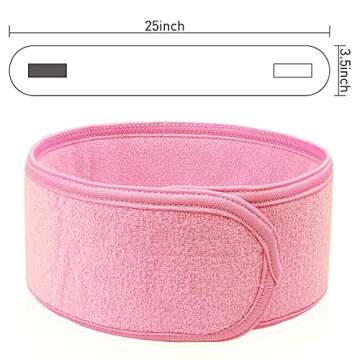 Denfany Spa Headband 3 Pack Adjustable for Makeup & Sport