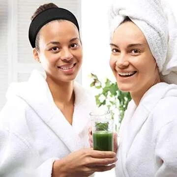 Denfany Spa Headband 3 Pack Adjustable for Makeup & Sport