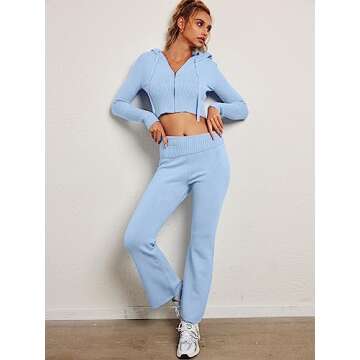LILLUSORY 2 Two Piece Set Women 2025 Fall Fashion Casual Sweatsuit