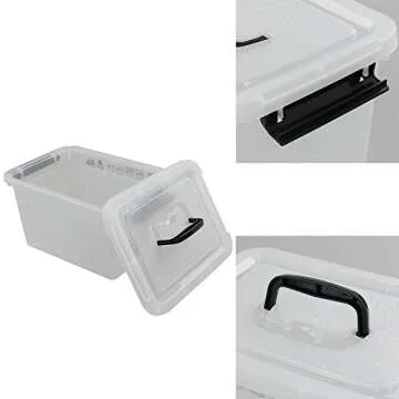 Ggbin 6 Quart Clear Latch Storage Box - 4 Pack for Organizing