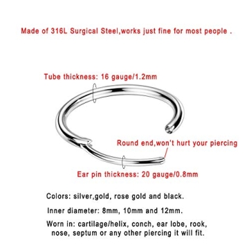 Trendy Mini Endless Hoop Earrings for Sensitive Ears