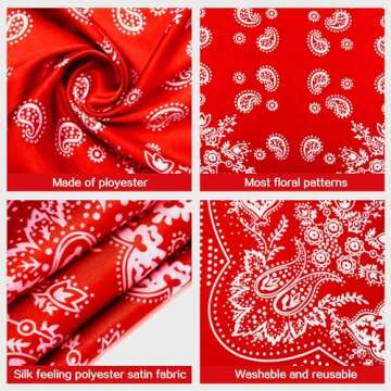 DOOBO 1 Pcs 27.5 Inches Satin Head Scarf - Luxurious Silk Hair Wrap
