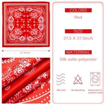 DOOBO 27.5" Satin Head Scarf for Women - Versatile Style