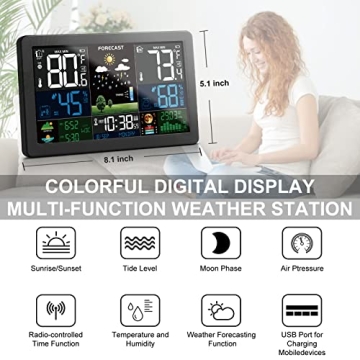 Weather Station Indoor Outdoor with Color Display
