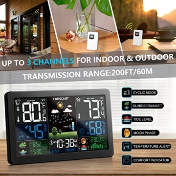 Weather Station Indoor Outdoor with Color Display