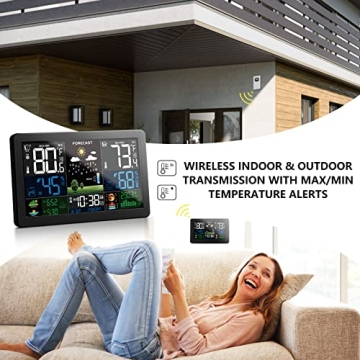 Weather Station Indoor Outdoor with Color Display