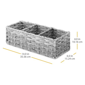 Whitmor Split Rattique Tank Topper for Stylish Storage