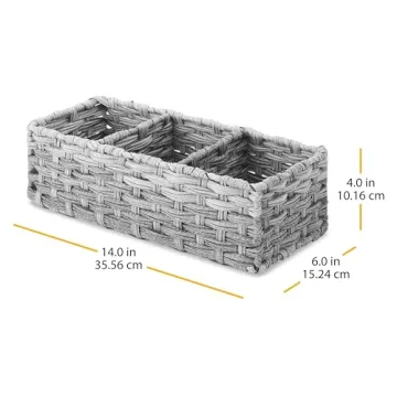 Whitmor Split Rattique Tank Topper for Stylish Storage