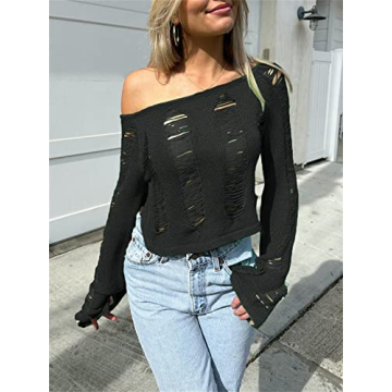 Chic Women Sexy Backless Long Sleeve Crop Top for Summer