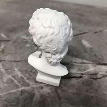 Ecacon 2.7″Greek Statues David Bust Statue, Home Decoration Sculpture for Room Décor, Art Decor,Aesthetic Desk,Pastel Room