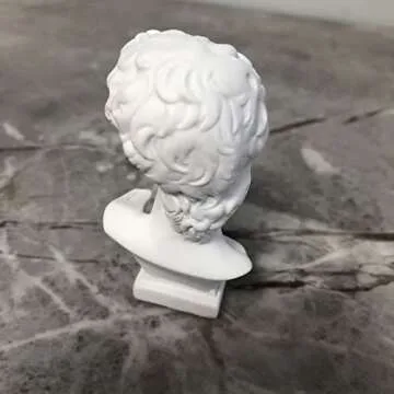 Ecacon 2.7″Greek Statues David Bust Statue, Home Decoration Sculpture for Room Décor, Art Decor,Aesthetic Desk,Pastel Room