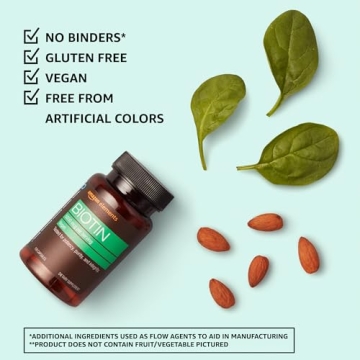 Buy Amazon Elements Vegan Biotin 5000 mcg 130 Capsules