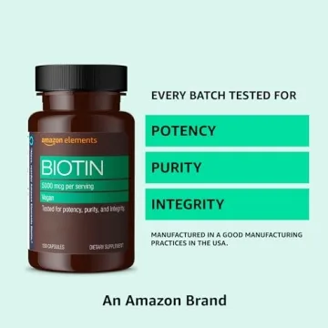 Buy Amazon Elements Vegan Biotin 5000 mcg 130 Capsules