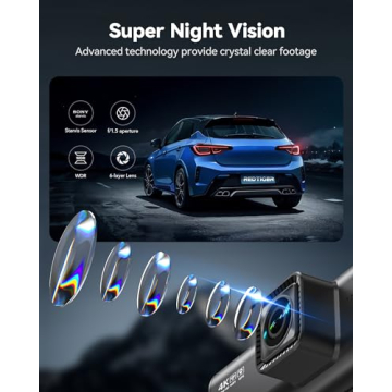 REDTIGER 4K Dual Dash Cam with GPS & WiFi