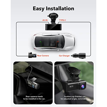 REDTIGER 4K Dual Dash Cam with GPS & WiFi