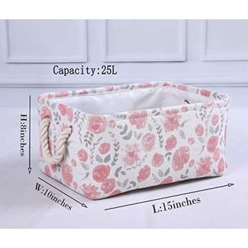 MAIZMZ Rectangular Storage Basket Collapsible Organizer Bin Waterproof Toy Box for Organizing Home/D...