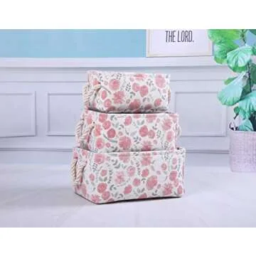 MAIZMZ Rectangular Storage Basket Collapsible Organizer Bin Waterproof Toy Box for Organizing Home/Dorm/Kitchen/Pet/Office/Closet/Shelf/Gift Baskets