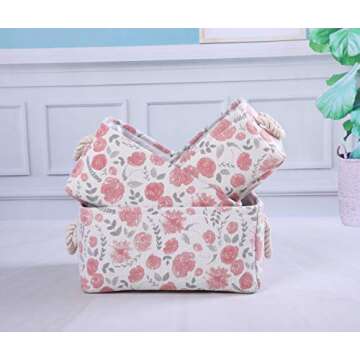 MAIZMZ Rectangular Storage Basket Collapsible Organizer Bin Waterproof Toy Box for Organizing Home/Dorm/Kitchen/Pet/Office/Closet/Shelf/Gift Baskets