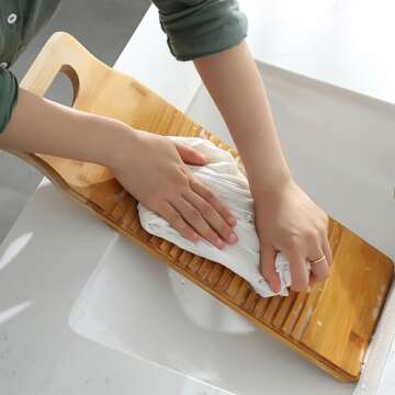 OUNONA Washboard for Laundry, Clothes Wash Boards-old Fashioned Hand Washer,Wash Board, Washing Boar...