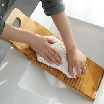 OUNONA Washboard for Laundry, Clothes Wash Boards-old Fashioned Hand Washer,Wash Board, Washing Boar...