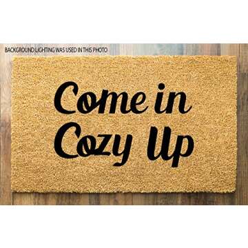 PLUS Haven Coco Coir Home Entrance Door Mat - 100% Natural Fiber for Indoor & Outdoor Use