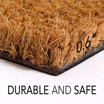 Durable PLUS Haven Coco Coir Door Mat for All Entrances