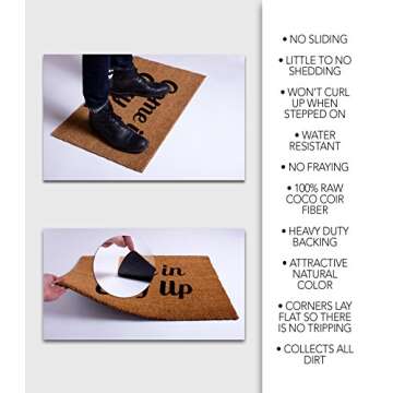 Durable PLUS Haven Coco Coir Door Mat for All Entrances