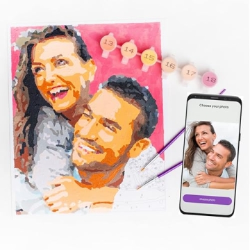 Deluxe Paint by Number Portrait Kit - Craft Your Art