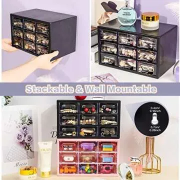 Versatile Desk Storage Organizer with 9 Drawers