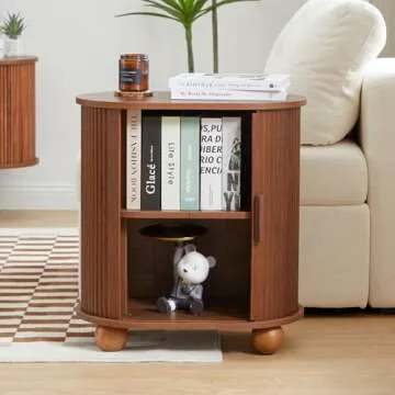Stylish NVETHM End Table with Sliding Door Design
