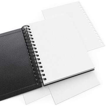 ARTEZA Watercolor Sketchbook, 3-Pack, 64 Pages Each, 5.5x8.5 Inches, Black Hardcover Watercolor Notebook, 140lb/300gsm Spiral Watercolor Paper