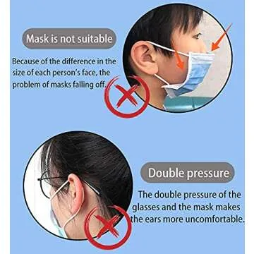2020 Update 6 PCS Adjustable Anti-Slip Mask Ear Grips Extension Hook,Masks Buckle Strap Extender Silicone Comfortable,6 Color for adult kids