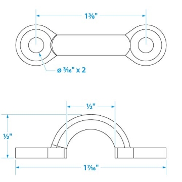 Seachoice Stainless Steel Eye Straps for Versatile Use