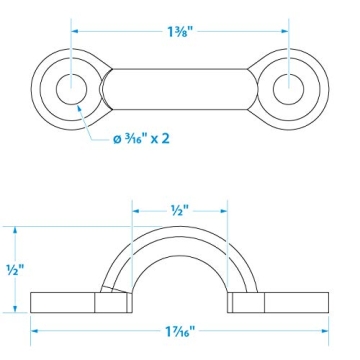 Seachoice Stainless Steel Eye Straps for Versatile Use