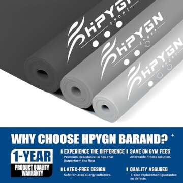 Exercise Bands, Elastic Exercise Bands for Physical Therapy Yoga Pilates at Home, Yoga, Rehab, Fitness, Resistance Bands for Working Out Women and Men, Home Workouts or The Gym Workouts