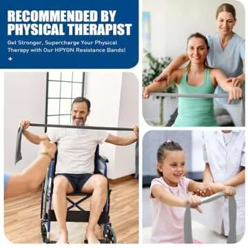 Exercise Bands, Elastic Exercise Bands for Physical Therapy Yoga Pilates at Home, Yoga, Rehab, Fitness, Resistance Bands for Working Out Women and Men, Home Workouts or The Gym Workouts