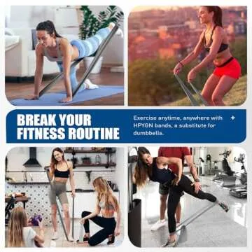 Exercise Bands, Elastic Exercise Bands for Physical Therapy Yoga Pilates at Home, Yoga, Rehab, Fitness, Resistance Bands for Working Out Women and Men, Home Workouts or The Gym Workouts