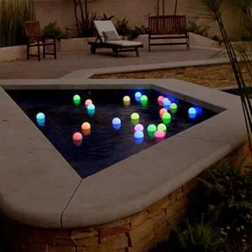 Color Changing Floating Pool Lights Set of 12 LED Balls