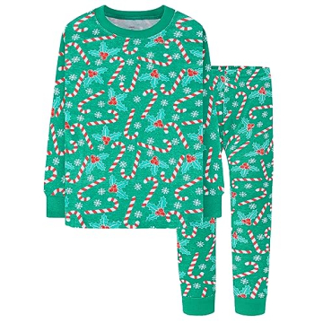 KOBERO Christmas Candy Cane PJs for Toddler Boys
