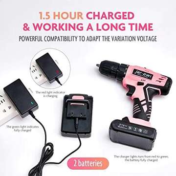 21V Pink Cordless Drill Driver for Exciting Projects