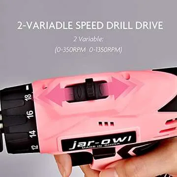 21V Pink Cordless Drill Driver for Exciting Projects