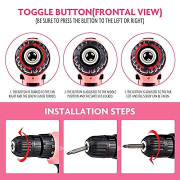 21V Pink Cordless Drill Driver for Exciting Projects