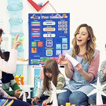 FBve Classroom Calendar Chart for Kids - Fun Learning Toy