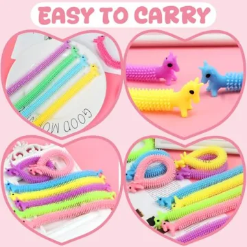 Valentine's Day Unicorn Cards with Stretchy Strings for Kids